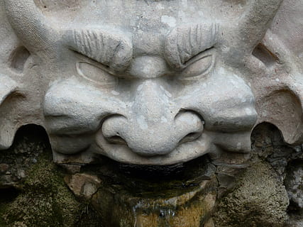 statue du diable gris, figure de pierre, diable, sinistre, mal, Jinx, malheur, la personne, Hellbrunn, Salzbourg, L'Autriche, sculpture, art et Artisanat, représentation, statue, la créativité, artisanat, représentation humaine, personne, fermer, architecture, ressemblance masculine, sculpture - produit artisanal, vieux, l'histoire, journée, le passé, matériau de pierre, solide, en plein air, orné, 4K, CC0, domaine public, libre de droits
