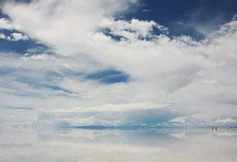 weißer bewölkter Himmel, Salz-, See, Weiß, Wolken, Himmel, Wasser, Reflexion, wolke - himmel, Natur, Schönheit in der Natur, szenen, Ruhe, ruhige Szene, keine Leute, draußen, Tag, Szenen - Natur, Meer, Ufergegend, idyllisch, Nicht-städtische Szene, Horizont, weiße Farbe, 4K, CC0, gemeinfrei, lizenzfrei