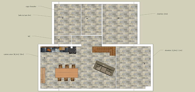 plan, appartement, poste vacant, architecture, structure construite, mur, construction de murs, personne, la fenêtre, modèle, extérieur du bâtiment, mur de briques, pendaison, couleur blanche, bâtiment, brique, planche, journée, tuile, en plein air, 2K, CC0, domaine public, libre de droits
