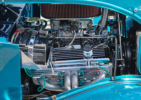bilmotor, tilpasset, retro, krom, skinnende, bil, motor, køretøj, transportmidler, klassisk, hastighed, auto, design, transportere, automobil, hotrod, stil, gas, hætte, model, teknologi, motor køretøj, transportform, ingen mennesker, maskineri, metal, indendørs, industri, kompleksitet, land køretøj, blå, tæt på, robot, udstyr, bilindustrien, forretning, forbindelse, sølvfarvet, ren, 2K, CC0, offentligt domæne, royaltyfrie
