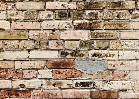 mattone, vecchio, architettura, parete, costruzione, città, muratura, muro di mattoni, struttura costruita, caratteristica della parete, strutturato, sfondi, nessuno, modello, fotogramma intero, intemperie, esterno dell'edificio, giorno, solido, materiale da costruzione, ruvido, danneggiato, Marrone, cemento, calcestruzzo, 2K, CC0, dominio pubblico, privo di copyright