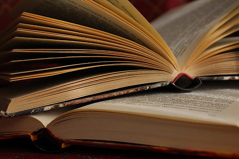 books, study, learn, knowledge, information, literature, intelligence, learning, reading, studying, object, work, read, students, publication, book, education, open, page, paper, wisdom, close-up, indoors, no people, still life, expertise, table, absence, old, hardcover book, selective focus, textbook, 5K, CC0, public domain, royalty free