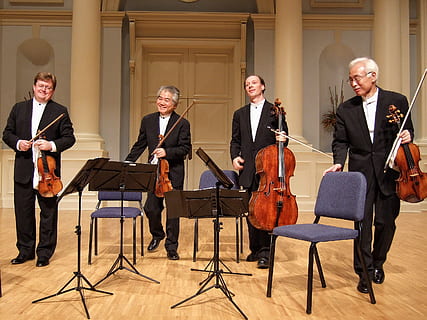 quatro, homens, jogando, instrumentos, quarteto, Tóquio, palco, cordas, músicos, curvando-se, de pé, música, clássico, desempenho, entretenimento, prédios, interior, dentro, Japão, grupo de pessoas, músico, comprimento total, cultura artística e entretenimento, machos, artista, bem vestida, instrumento musical, união, adulto, adulto sênior, sentado, terno, dentro de casa, homens maduros, colega de trabalho, 2K, CC0, domínio público, royalty free
