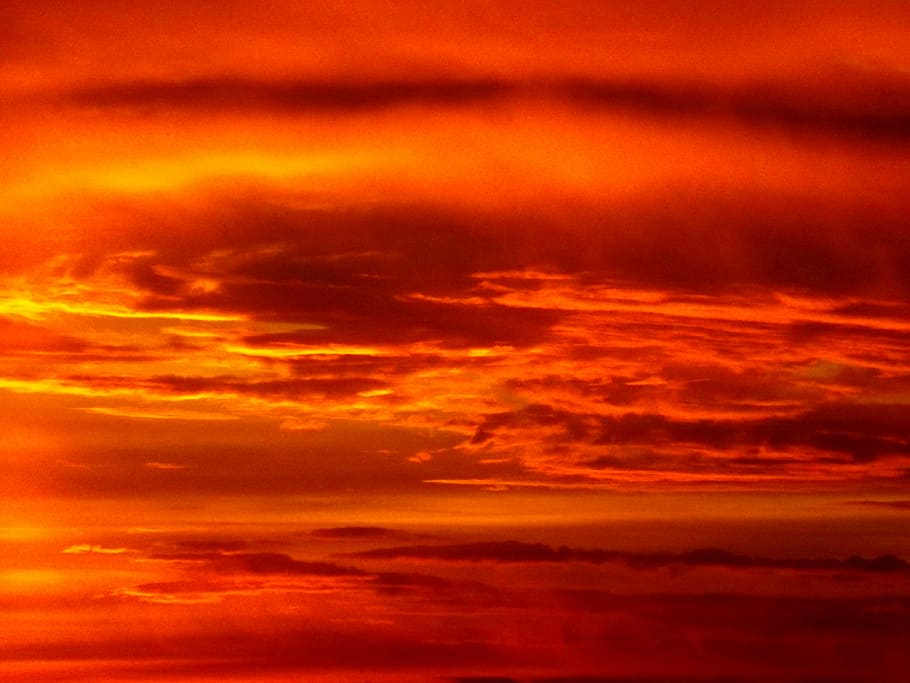 solnedgang, sol, Sky, ild, himmel, rød, om aftenen, orange, dramatisk himmel, sky - himmel, orange farve, baggrunde, skønhed i naturen, scenics - natur, ingen mennesker, ro, rolig scene, idyllisk, natur, fuld ramme, udendørs, levende farve, majestætisk, gul, abstrakte baggrunde, romantisk himmel, 4K