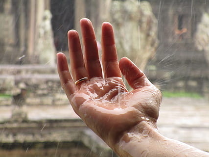 person, wearing, gold ring band, rain, drops, palm, daytime, hand, zen, ring, commitment, cambodia, happy, culture, temples, angkor, monsoon, pray, holiday, romance, grooms, honeymoon, marriage, newlyweds, wedding, romantic, love, storm, summer, asia, peace, freshness, spirituality, religion, buddhism, buddha, temple, myanmar, monks, eastern, pagoda, i pray, serenity, buddhist, spiritual, burma, traditional, thinking, stillness, spatter, splash, high speed, droplets, glitters, melancholy, healing, pure, purity, pure water, dom, release, human body part, human hand, body part, focus on foreground, one person, close-up, day, window, transparent, wet, nature, outdoors, sunlight, glass - material, dirt, human finger, finger, touching, human limb, 5K, CC0, public domain, royalty free