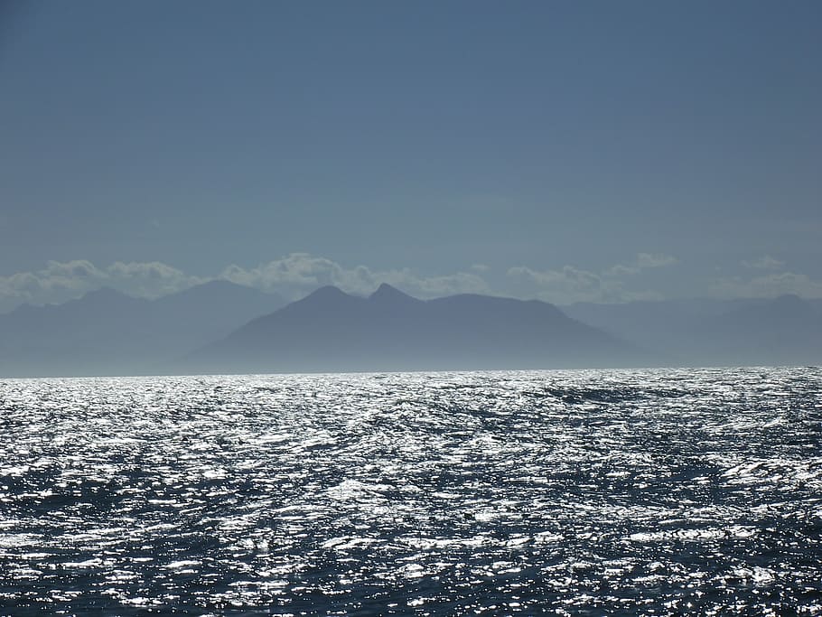 buzius, mar, platja, cel, escenics - natura, bellesa a la natura, aigua, tranquil·litat, escena tranquil·la, naturalesa, còpia espai, idíl·lic, cap gent, núvol - cel, medi ambient, dia, a l'aire lliure, horitzó, blau, temperatura de fred, horitzó sobre l’aigua, 1080P