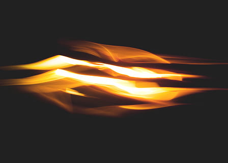 orange light, black, dark, light, fire - Natural Phenomenon, flame, heat - Temperature, yellow, abstract, backgrounds, orange Color, illuminated, black background, no people, close-up, studio shot, indoors, burning, glowing, fire, light - natural phenomenon, nature, copy space, night, single object, creativity, bright, luminosity, 8K, CC0, public domain, royalty free