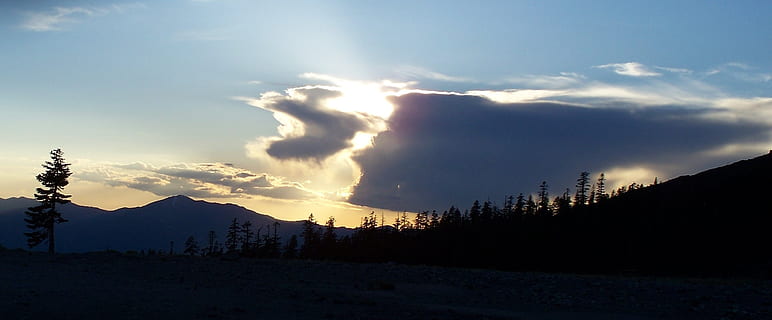 believe, silver, lining, mountain, sky, cloud - sky, beauty in nature, landscape, tree, scenics - nature, environment, nature, mountain range, winter, snow, cold temperature, plant, tranquility, forest, land, tranquil scene, sunlight, sun, coniferous tree, no people, outdoors, dramatic landscape, pine tree, snowcapped mountain, pine woodland, mountain peak, power in nature, 1080P, CC0, public domain, royalty free