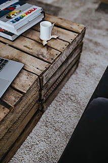 designer, living, room, interior, wooden, box table, purple, couch, grey, carpet, Animals, living room, wooden box, table, furniture, home, box, design, house, business, indoors, wood - material, day, no people, newspaper, still life, high angle view, cup, mug, drink, coffee cup, close-up, coffee - drink, food and drink, coffee, focus on foreground, communication, education, wireless technology, technology, tray, 4K, CC0, public domain, royalty free