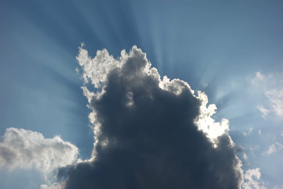 núvol, tempesta, Cúmulus, cloudformation, núvol - cel, cel, cloudscape, llum solar, bellesa a la natura, naturalesa, blau, fons, escenics - natura, raig de sol, idíl·lic, medi ambient, tranquil·litat, a l'aire lliure, cap gent, religió, dia, vent, meteorologia, brillant, clima, 5K