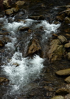 body, water, flowing, rocks, river, waves, aerial, travel, adventure, nature, no people, outdoors, scenics, tranquil scene, beauty in nature, day, tranquility, motion, rock, rock - object, flowing water, scenics - nature, solid, blurred motion, long exposure, sport, waterfall, land, aquatic sport, power in nature, stream - flowing water, 2K, CC0, public domain, royalty free