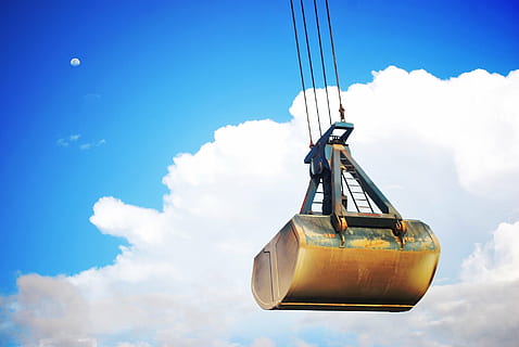 sky, grab, ship, load, cable, moon, cloud, port, pier, dock, boat, sea, shipyard, equipment, industry, machinery, blue, cloud - sky, transportation, construction industry, crane - construction machinery, construction machinery, construction site, nature, day, mode of transportation, low angle view, development, outdoors, no people, business, sunlight, construction equipment, sailboat, steel, 1080P, CC0, public domain, royalty free