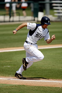 baseball, runner, first base line, running, athlete, game, sport, american, base, ballgame, helmet, competition, action, hit, competitive, male, college, player, play, active, batter, baseball - sport, one person, sports uniform, real people, full length, baseball uniform, clothing, focus on foreground, child, playing, men, day, boys, motion, mid-air, incidental people, human arm, hitting, teenager, leg, effort, 2K, CC0, public domain, royalty free