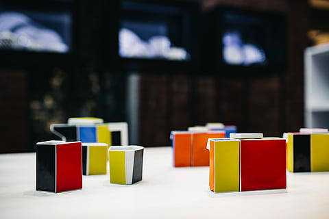 ceramic, pottery, Collection, dishes, dishware, kitchenware, tablecloth, multi Colored, in a row, red, indoors, variation, day, focus on foreground, choice, no people, container, group of objects, group, retail, close-up, box, order, large group of objects, selective focus, 5K, CC0, public domain, royalty free
