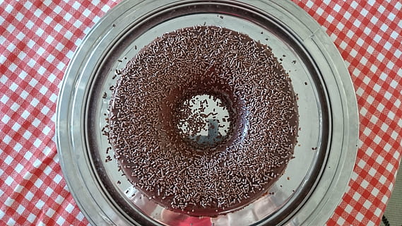 pudding, brigadier, cook, food and drink, food, indoors, high angle view, directly above, checked pattern, no people, preparation, kitchen utensil, sweet food, chocolate, bowl, freshness, dessert, tablecloth, still life, household equipment, studio shot, pattern, sweet, grated, garnish, 4K, CC0, public domain, royalty free