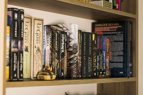 biblioteca, libro, conoscenza, lettura, libreria, leggere, fantastico, formazione scolastica, affitto, mensola, pubblicazione, scaffale, in casa, scelta, variazione, nessuno, preparativi, grande gruppo di oggetti, Al dettaglio, messa a fuoco selettiva, ordine, di fila, collezione, memorizzare, natura morta, apprendimento, antico, esposizione al dettaglio, 4K, CC0, dominio pubblico, privo di copyright