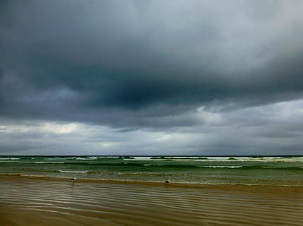 Clouds, Sea, Ocean, Wave, Beach, Gloomy, ocean, wave, thunderstorm, threatening, windy, rain, wide, relaxation, go, meditation, sky, storm, loneliness, cloud - sky, nature, scenics, tranquility, tranquil scene, water, beauty in nature, scenics - nature, land, horizon, horizon over water, storm cloud, overcast, day, sand, no people, outdoors, ominous, 4K, CC0, public domain, royalty free