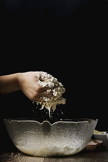 making dough, dough, baking, bread, dark, hand, hands, knead, food, human Hand, freshness, cooking, close-up, human body part, bowl, studio shot, black background, healthy eating, one person, food and drink, indoors, copy space, holding, body part, unrecognizable person, nature, real people, wellbeing, finger, 5K