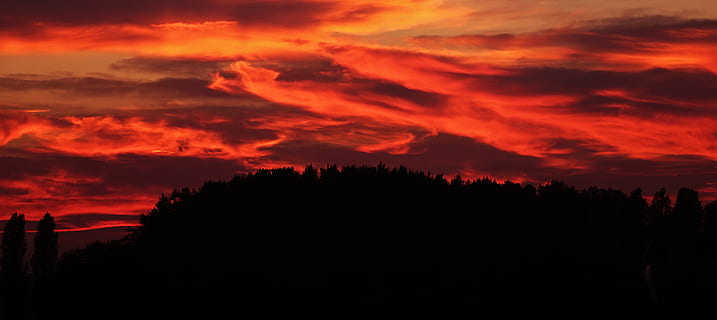 Farben, Sonnenuntergang, Wolken, Horizont, rot, Sommer-, Natur, Dämmerung, Himmel, szenen, wolke - himmel, Landschaft, draußen, orange Farbe, Schönheit in der Natur, Wolkengebilde, Sonnenlicht, Sonne, Dramatischer Himmel, Silhouette, Szenen - Natur, Baum, Ruhe, ruhige Szene, Pflanze, Umgebung, keine Leute, Land, Wald, idyllisch, Scheu, Nicht-städtische Szene, dunkel, Kiefer, Kiefernwald, romantischer Himmel, 5K, CC0, gemeinfrei, lizenzfrei