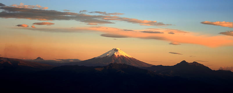 peisaj foto, Munte, apus de soare, Cotopaxi, vulcan, peisaj, cer, scenice - natura, nor - cer, frumusețe în natură, o scenă liniștită, varf de munte, liniște, zăpadă, natură, de munte, destinații de călătorie, un munte acoperit de zăpadă, mediu inconjurator, iarnă, nici o persoana, temperatura rece, 2K, CC0, domeniu public, fără drepturi de autor