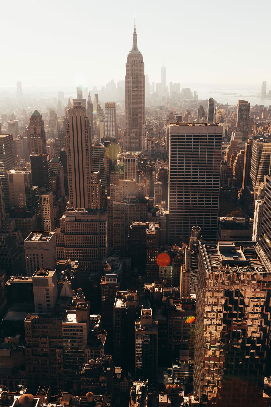 aereo, fotografia, alto, sorgere edifici, giorno, Empire State Building, nuovo, York, costruzione, architettura, struttura, Torre, grattacielo, esterno dell'edificio, struttura costruita, paesaggio urbano, città, edificio per uffici esterno, alto - alto, cielo, destinazioni di viaggio, quartiere residenziale, affollato, folla, moderno, skyline urbano, ufficio, natura, all'aperto, distretto finanziario, guglia, inquinamento, insediamento, 4K