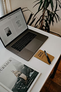 macbook, pro, white, table, black, pen, grey, laptop, desk, stationary, computer, note, magazine, notebook, flat lay, flatlay, keyboard, touchpad, rucksack, mag, journal, business, plant, work, space, mac, technology, communication, indoors, wireless technology, no people, connection, text, high angle view, portable information device, still life, close-up, creativity, home interior, screen, internet, surfing the net, 5K, CC0, public domain, royalty free
