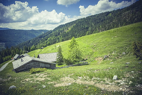 hora, hory, vysokohorský, summitu, Skála, horolezectví, turistika, venkovní, Příroda, krajina, ledovec, skály pruhu, horský průsmyk, Dovolená, les, odpočinek, stezka, tichý, relaxace, Pohled, pastvina, louka, nebe, kopec, stromy, dachstein, Rakousko, rostlina, krása v přírodě, mrak - nebe, scenics - příroda, strom, zelená barva, přistát, životní prostředí, architektura, stavba, den, exteriér budovy, tráva, mimoměstské scény, klid, klidné scény, nikdo, venku, 4K, CC0, veřejná doména, bez autorských práv