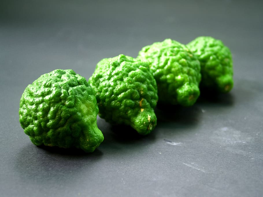 bergamota, fruita, full, aïllat, Tailàndia, aspre, llimona, natural, tropical, verd, herbes, orgànic, Lima, cítrics, asia, vegetals, tailandès, cabell, cuina, kaffir, herba, ingredient, antic, fresc, cuinar, menjar, asiàtic, crua, menjar i beguda, alimentació saludable, color verd, tir de l'estudi, frescor, benestar, primer pla, a l'interior, gris, cap gent, fons gris, sol objecte, aliments crus, fons negre, fons de colors, natura morta, brot de Brussel·les, fer dieta, comestibles, condició natural, 2K