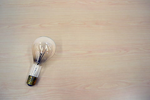brown, bulb, beige, panel, idea, light, dim, burnt out, burned, burnt, off, bright, energy, invention, electricity, glass, inspiration, lightbulb, imagination, power, solution, lamp, technology, innovation, thought, glow, creative, think, electric, white, design, filament, creativity, conceptual, equipment, render, brilliant, thinking, symbol, 3d, edison, light Bulb, electric Lamp, lighting Equipment, ideas, illuminated, indoors, still life, table, metal, wood - material, close-up, high angle view, no people, single object, directly above, wood, work tool, kitchen utensil, eating utensil, tool, pen, copy space, wood grain, electrical equipment, 4K