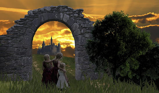grauer Betonbogen, Baum, Dämmerung, Sonnenuntergang, Himmel, Abend, Licht, Gras, Sonne, Sommer-, Landschaft, komponieren, emotional, Kinder, Pflanze, die Architektur, Geschichte, Natur, die Vergangenheit, Bogen, gebaute Struktur, uralt, Reiseziele, wolke - himmel, Darstellung, alte Ruine, menschliche Darstellung, Skulptur, Gebäudehülle, alt, Statue, keine Leute, ruiniert, alte Zivilisation, 1080P, CC0, gemeinfrei, lizenzfrei
