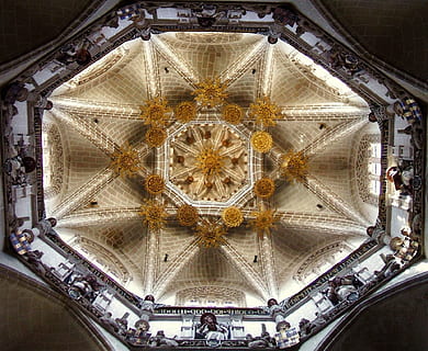 Església, endins, interior, sostre, decoratiu, ornamentat, fe, religió, artístic, disseny, llums, escultures, art zaragoza, espanya, arquitectura, estructura construïda, a l'interior, destinacions de viatge, vista d’angle baix, cap gent, patró, ciutat, directament a sota, forma, edifici, lloc de culte, creença, espiritualitat, viatjar, arquitectura i art, claraboia, 720P, CC0, domini públic, lliure de regalies