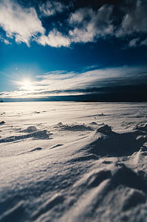 bianca, sabbia, blu, cielo, la neve, ghiaccio, freddo, inverno, congelato, paesaggio, ambiente, artico, all'aperto, tempo metereologico, ghiacciato, clima, brina, nuvola - cielo, bellezza nella natura, scenics - natura, scena tranquilla, la tranquillità, natura, nessuno, temperatura fredda, luce del sole, giorno, idilliaco, scena non urbana, tramonto, terra, 5K, CC0, dominio pubblico, privo di copyright