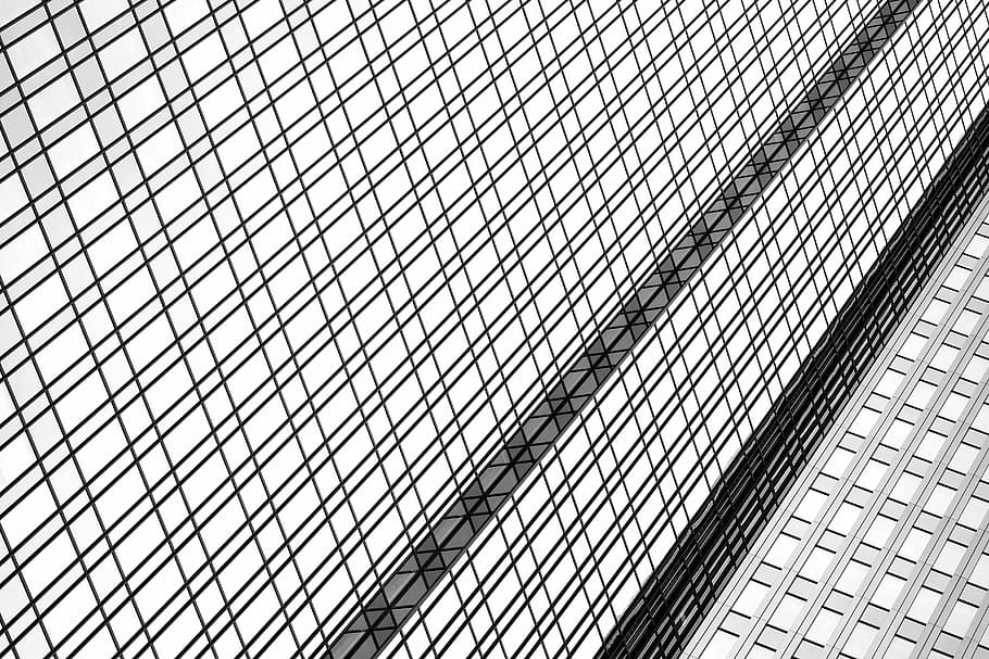 deutsche bank hq, blanc, negre, plaid, disseny de patrons, textura, patró, arquitectura, gràfic, geomètric, finestra, edifici, torre, línia, reflexionar, blanc i negre, vidre, Alemanya, frankfurt, senzillesa, vista d’angle baix, estructura construïda, cap gent, marc complet, fons, metall, disseny, dia, repetició, modern, forma, a l'aire lliure, exterior de l'edifici, quadrícula, sostre, tanca, 5K