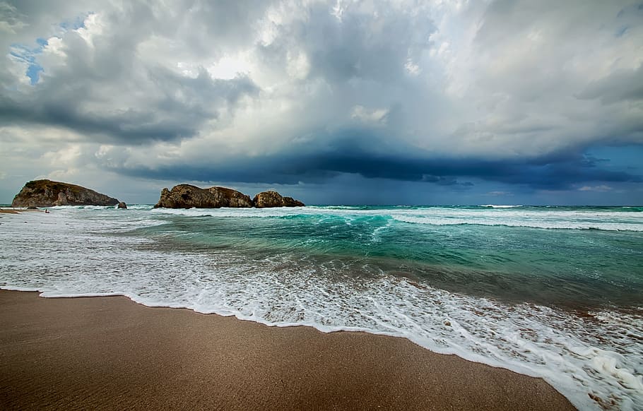 Ağva, spiaggia, nube, verde, blu, cielo, luminosa, vedere, sabbia, Istanbul, tacchino, mare, acqua, terra, nuvola - cielo, bellezza nella natura, scenics - natura, orizzonte sull'acqua, movimento, orizzonte, sport, onda, natura, sport acquatico, roccia, la tranquillità, fare surf, all'aperto, 5K