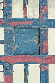 ferro, ferrugem, textura, pintura, parede, cor, o quadro, desenhando, ninguém, dia, fechar-se, arquitetura, metal, estrutura construída, quadro completo, oxidado, texturizado, velho, ao ar livre, intemperizado, padronizar, recurso de construção de parede, origens, vermelho, azul, exterior do edifício, natureza, 4K, CC0, domínio público, royalty free