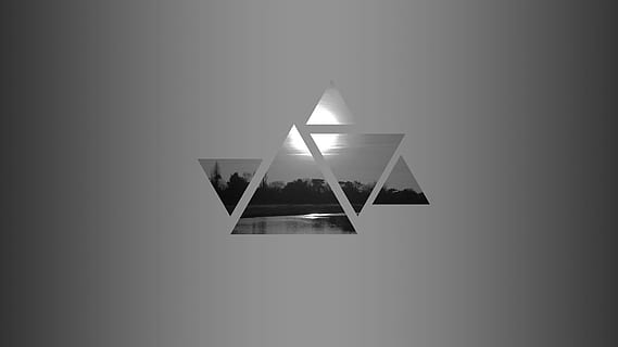 calm, body, water, abstract, sunset, evening, triangle, background, black white, illuminated, no people, architecture, copy space, built structure, triangle shape, lighting equipment, indoors, shape, nature, building, sky, low angle view, night, wall - building feature, design, glowing, 4K, CC0, public domain, royalty free