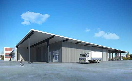 blanc, un camion, garé, à côté de, gris, bâtiment, bleu, illustration de concept de ciel, entrepôt, villa, le rendu, visualisation, architecture, visualisation 3d, visualisation architecturale, paysage, cgi, extérieur du bâtiment, ciel, structure construite, nuage - ciel, affaires, chambre domestique, industrie, la nature, entrepôt de distribution, transport, journée, personnes, véhicule terrestre, entrée, en plein air, mode de transport, 4K, CC0, domaine public, libre de droits