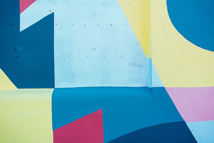 biru, merah, berwarna merah muda, kuning, abstrak, lukisan, Abu-abu, dinding, cat, coretan, bentuk, Latar Belakang, grafitti, senang, warna, multi-warna, tidak ada orang, pola, bentuk geometris, seni dan kerajinan, bingkai penuh, fitur dinding - bangunan, merapatkan, Arsitektur, kreativitas, hari, di luar rumah, bentuk segitiga, warna cerah, tampilan sudut tinggi, berwarna pirus, peralatan seni dan kerajinan, 5K