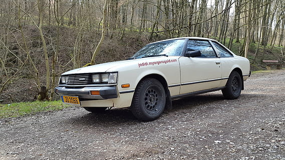 vecchi tempi, Youngtimer, veicoli, classico, vecchio, rarità, nostalgia, settore automobilistico, auto, pkw, due posti, auto sportiva, retrò, toyota, mezzi di trasporto, modo di trasporto, veicolo a motore, albero, veicolo terrestre, nessuno, giorno, pianta, strada, natura, terra, foresta, all'aperto, stazionario, campo, sporco, in stile retrò, tronco d'albero, viaggio, 4K, CC0, dominio pubblico, privo di copyright