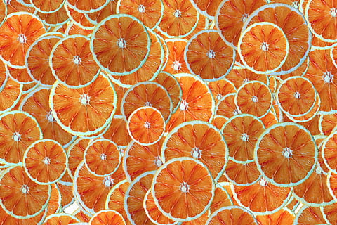rodanxes, taronja, fons de pantalla, taronges, fons, textura, patró, repetició, alimentació saludable, benestar, color taronja, fruita, marc complet, cítrics, menjar, frescor, menjar i beguda, cap gent, taronja - fruita, tall, primer pla, secció transversal, abundància, natura morta, dia, 4K, CC0, domini públic, lliure de regalies