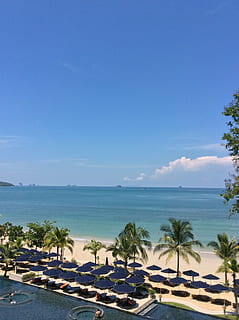 Krabi, al di là, cielo, acqua, mare, scenics - natura, bellezza nella natura, spiaggia, natura, la tranquillità, terra, albero, scena tranquilla, orizzonte, blu, pianta, giorno, copia spazio, orizzonte sull'acqua, nessuno, nuvola - cielo, all'aperto, 2K, CC0, dominio pubblico, privo di copyright