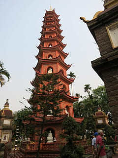 china wind, temple, tower, architecture, built structure, building exterior, religion, belief, place of worship, building, spirituality, low angle view, tree, sky, plant, day, pagoda, the past, history, nature, outdoors, 4K, CC0, public domain, royalty free