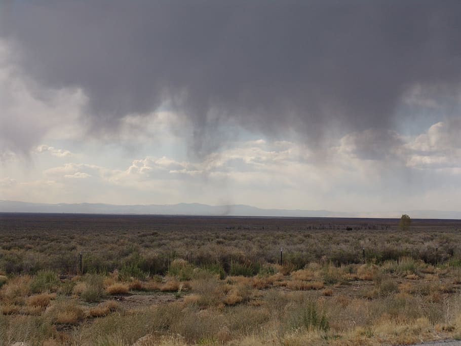 natura, cielo, nuvole di pioggia, nuvole, pioggia, nevischio, cupo, umore nuvola, drammatico, paesaggio, America, Stati Uniti d'America, superficie piana, panoramico, nuvola - cielo, nessuno, campo, ambiente, scenics - natura, bellezza nella natura, scena tranquilla, erba, la tranquillità, terra, pianta, orizzonte, scena non urbana, giorno, orizzonte sopra terra, all'aperto, semi arido, clima, clima arido, 2K