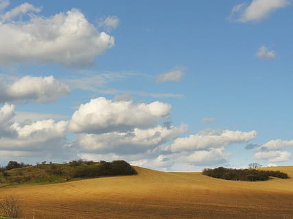 Wolken, Himmel, Felder, Landschaft, wolke - himmel, Umgebung, Land, Ruhe, Szenen - Natur, Pflanze, Natur, Schönheit in der Natur, Tag, ruhige Szene, keine Leute, Gras, Feld, Nicht-städtische Szene, Horizont über Land, Baum, ländliche Szene, draußen, 720P, CC0, gemeinfrei, lizenzfrei
