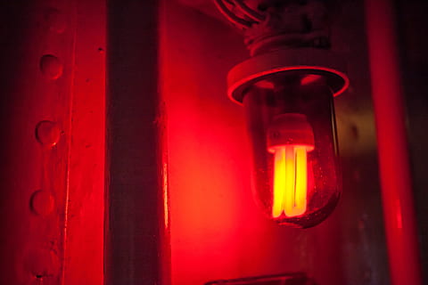old, red, light, southern, england., captured, canon 5, 5d, Close-up shot, old red, red light, Chatham Dockyard, Kent, Southern England, Image, Canon 5D, DSLR, various, lighting Equipment, heat - Temperature, fire - Natural Phenomenon, flame, illuminated, close-up, indoors, night, no people, glowing, electricity, light bulb, focus on foreground, light - natural phenomenon, fuel and power generation, selective focus, technology, electric lamp, hanging, vibrant color, 4K, CC0, public domain, royalty free