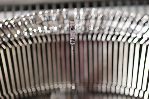 shallow, depth, field photo, gray, typewriter letter rod, typewriter, font, letter, typescript, typing, writing, retro, alphabet, vintage type, vintage typewriter, journalism, mechanical, vintage, writer, word, type, print, text, newspaper, close-up, indoors, selective focus, no people, technology, in a row, metal, retro styled, accuracy, antique, focus on foreground, fashion, arts culture and entertainment, studio shot, connection, number, history, equipment, communication, silver colored, 5K, CC0, public domain, royalty free