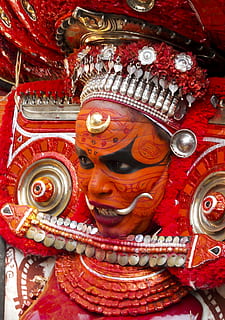 heyam, vermell, Kerala, temple, cultura, Índia, hindú, hinduisme, religiós, Festival, espiritual, adoració, deessa, religió, estàtua, espiritualitat, cultures, drac, mitologia, escultura, tradició, dimoni - personatge de ficció, art i artesania, representació, creença, representació humana, lloc de culte, arquitectura, primer pla, semblança masculina, cap gent, creativitat, ornamentat, boca oberta, 2K, CC0, domini públic, lliure de regalies