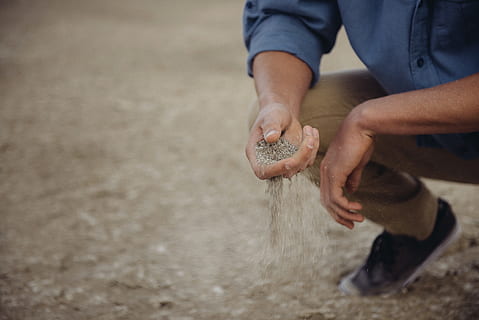 man, bezit, grijs, zandkorrels, handen, zand, vent, mensen, strand, menselijke hand, menselijk lichaamsdeel, hand-, een persoon, mannen, bezetting, werkend, dag, echte mensen, volwassen, focus op de voorgrond, beweging, buitenshuis, midsection, vuil, making, lichaamsdeel, inspanning, 5K, CC0, publiek domein, royaltyvrij