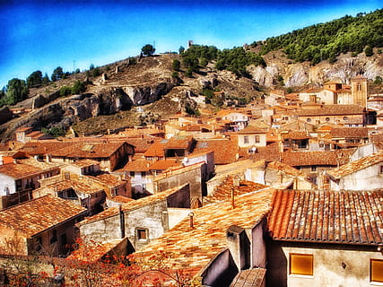 daroca, Hiszpania, dachy, domy, architektura, niebo, hdr, zbudowana struktura, żadnych ludzi, na zewnątrz budynku, Góra, Natura, budynek, dzień, dzielnica mieszkaniowa, dach, historia, stary, przeszłość, cele podróży, dom, czyste Niebo, światło słoneczne, Miasto, na dworze, dachówka, pejzaż miejski, 1080P, CC0, domena publiczna, darmowe zdjęcia