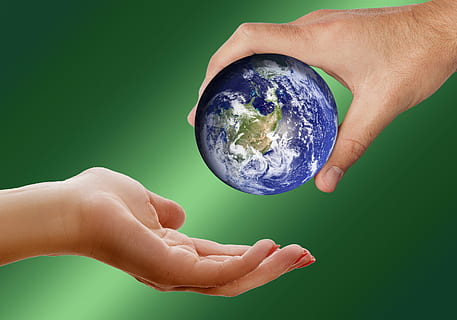 person, holding, earth ball, world, earth, globe, keep, give, take, pass, ball, presentation, offer, environmental protection, environment, green, bio, ecology, protect, hats, guard, responsibility, globalization, planet, global, international, worldwide, continents, country, state, states of america, view of the world, cloud formation, symbol, policy, symbolic, man hand, woman's hand, map, clouds, blue, usa, america, human hand, globe - man made object, hand, space, human body part, planet earth, environmental conservation, sphere, planet - space, security, protection, nature, colored background, green color, environmental issues, care, world map, people, green background, pollution, global communications, environmentalist, 2K, CC0, public domain, royalty free